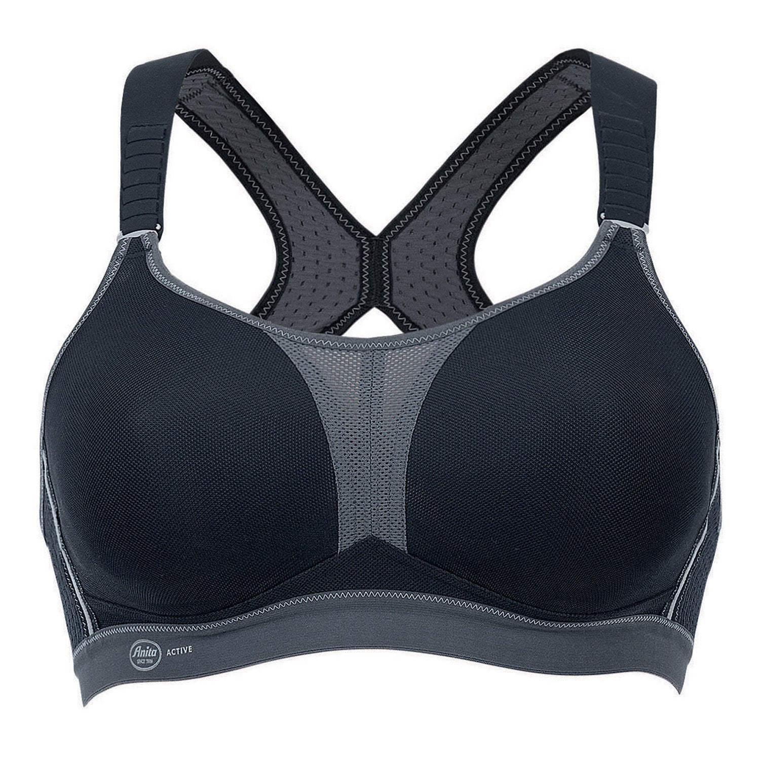 DYNAMIX Triathlon und Lauf Sport-BH, Schwarz