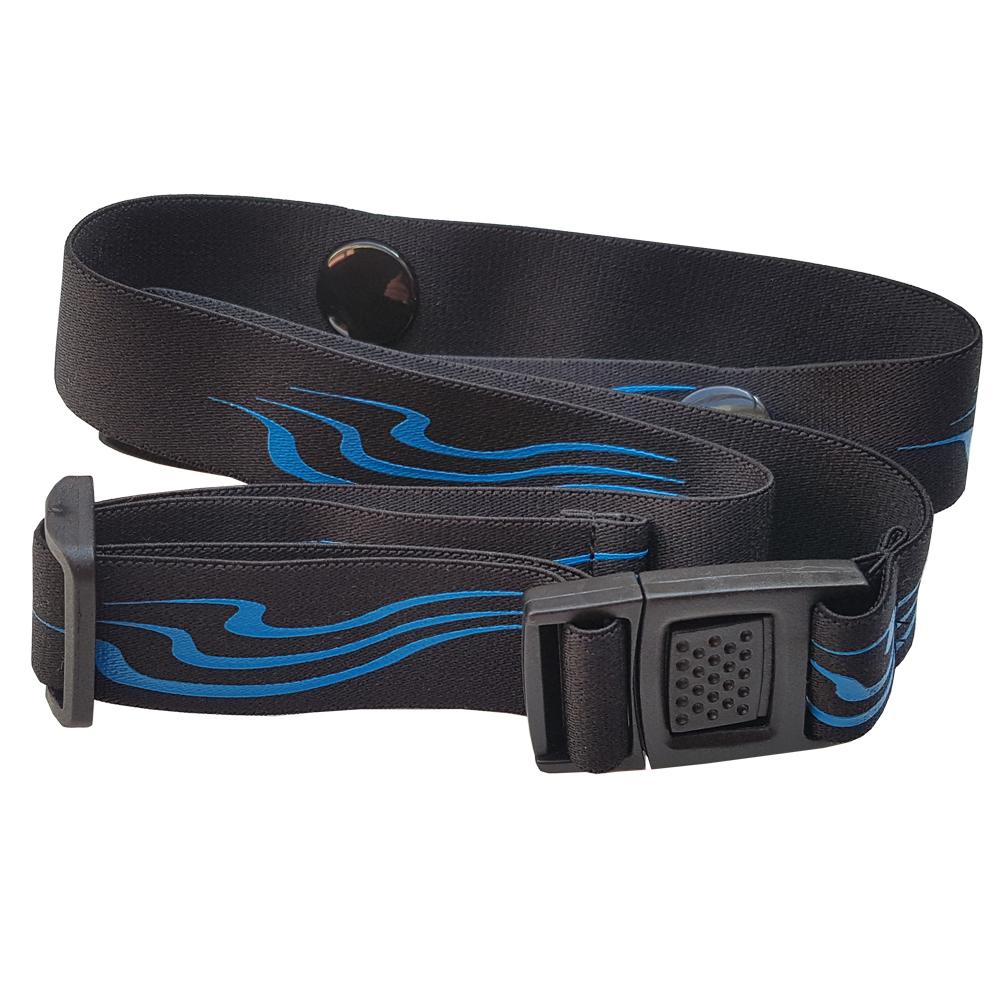 BELT Triathlon Startnummernband, Schwarz/ Blau